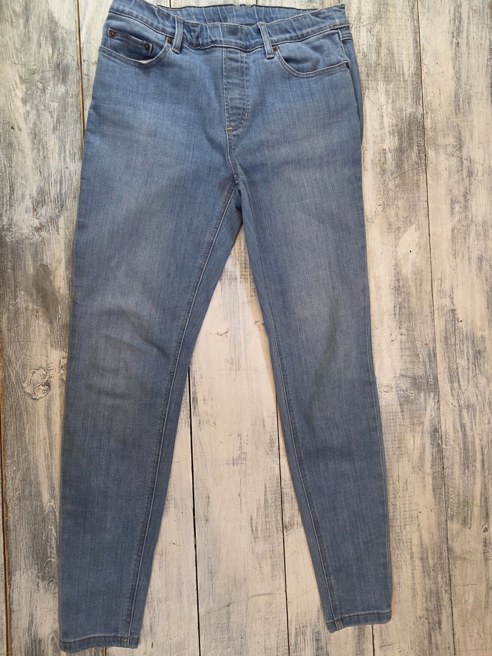 L.L. Bean Beanflex Women's Skinny Leg Favorite Fit Lt Blue Jeans sz 8